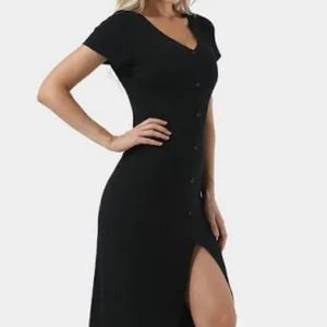 NWT Halara straight black dress